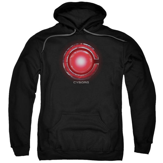 Justice League Movie Cyborg Logo Mens Hoodie Black