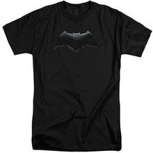 Load image into Gallery viewer, Justice League Movie Batman Logo Mens Tall T Shirt Black