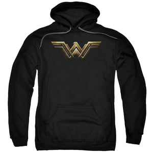 Justice League Movie Wonder Woman Logo Mens Hoodie Black