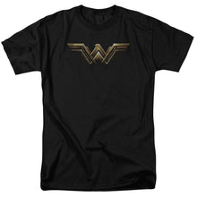 Load image into Gallery viewer, Justice League Movie Wonder Woman Logo Mens T Shirt Black