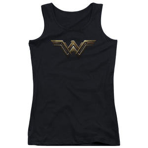 Justice League Movie Wonder Woman Logo Womens Tank Top Shirt Black
