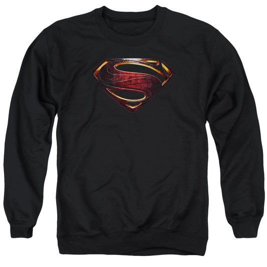 Justice League Movie Superman Logo Mens Crewneck Sweatshirt Black