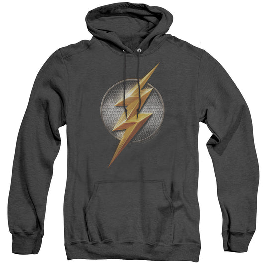 Justice League Movie Flash Logo Heather Mens Hoodie Black