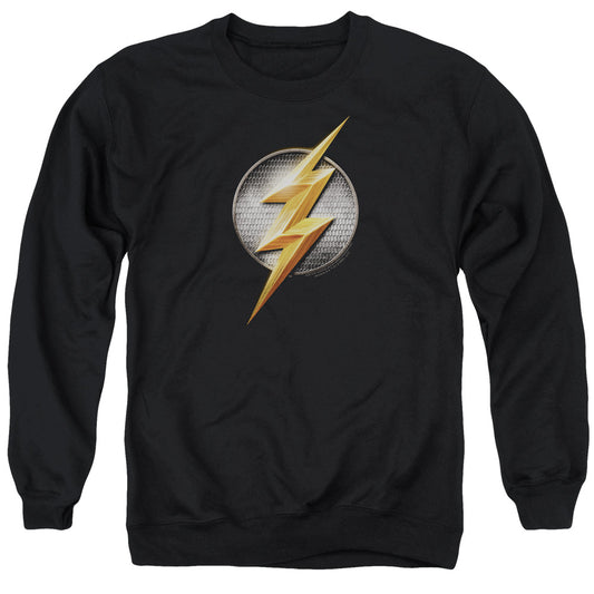 Justice League Movie Flash Logo Mens Crewneck Sweatshirt Black