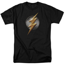 Load image into Gallery viewer, Justice League Movie Flash Logo Mens T Shirt Black