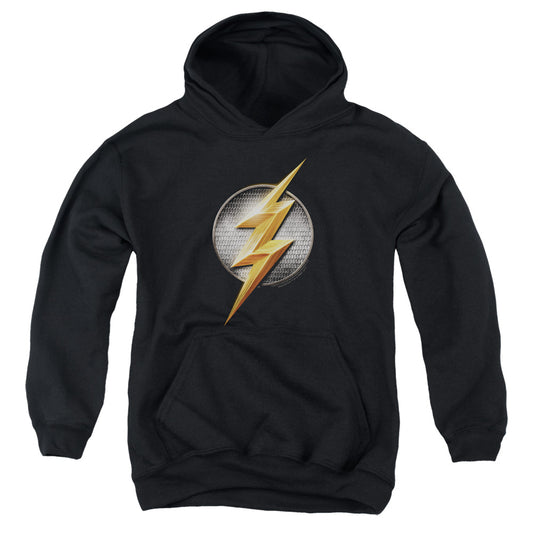 Justice League Movie Flash Logo Kids Youth Hoodie Black