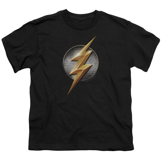 Justice League Movie Flash Logo Kids Youth T Shirt Black