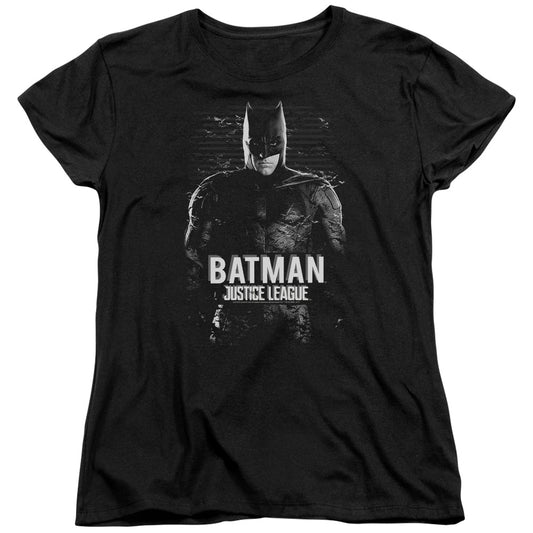 Justice League Movie Batman Womens T Shirt Black