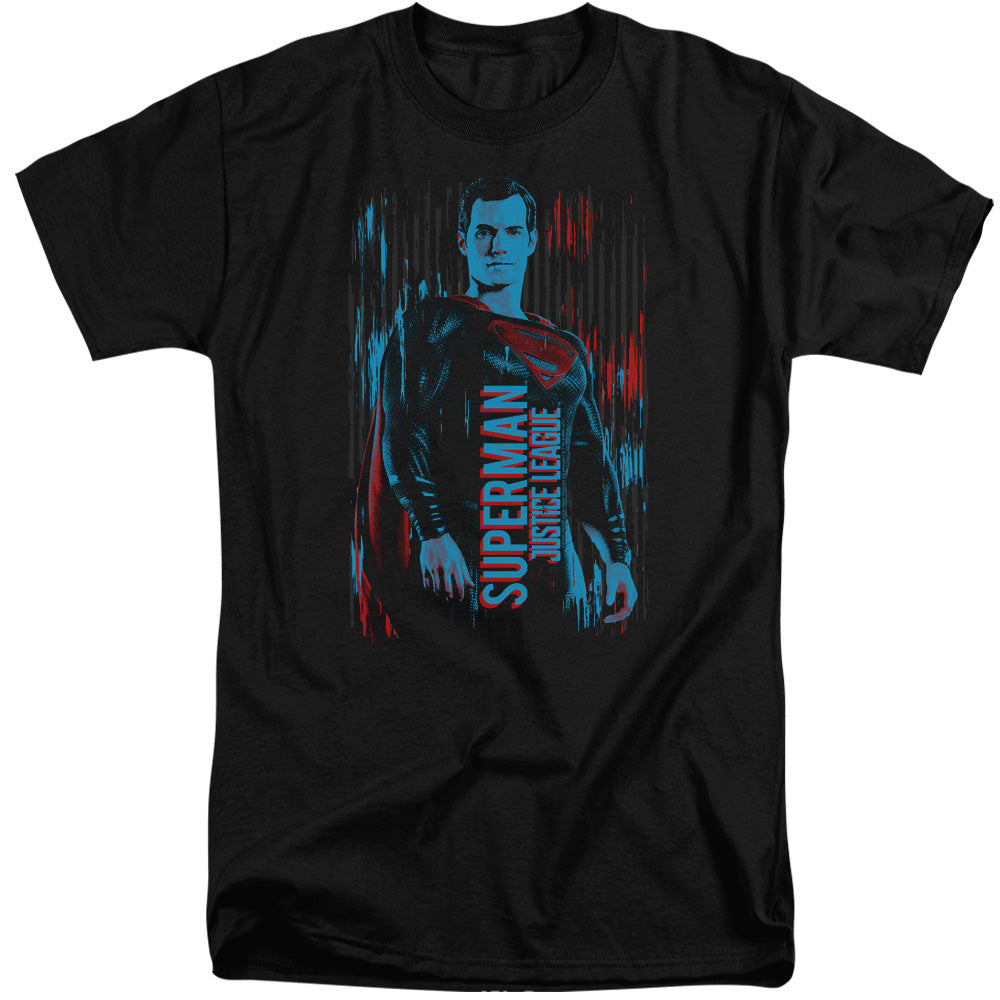 Justice League Movie Superman Mens Tall T Shirt Black
