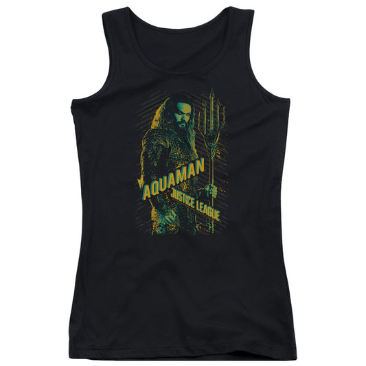 Justice League Movie Aquaman Womens Tank Top Shirt Black