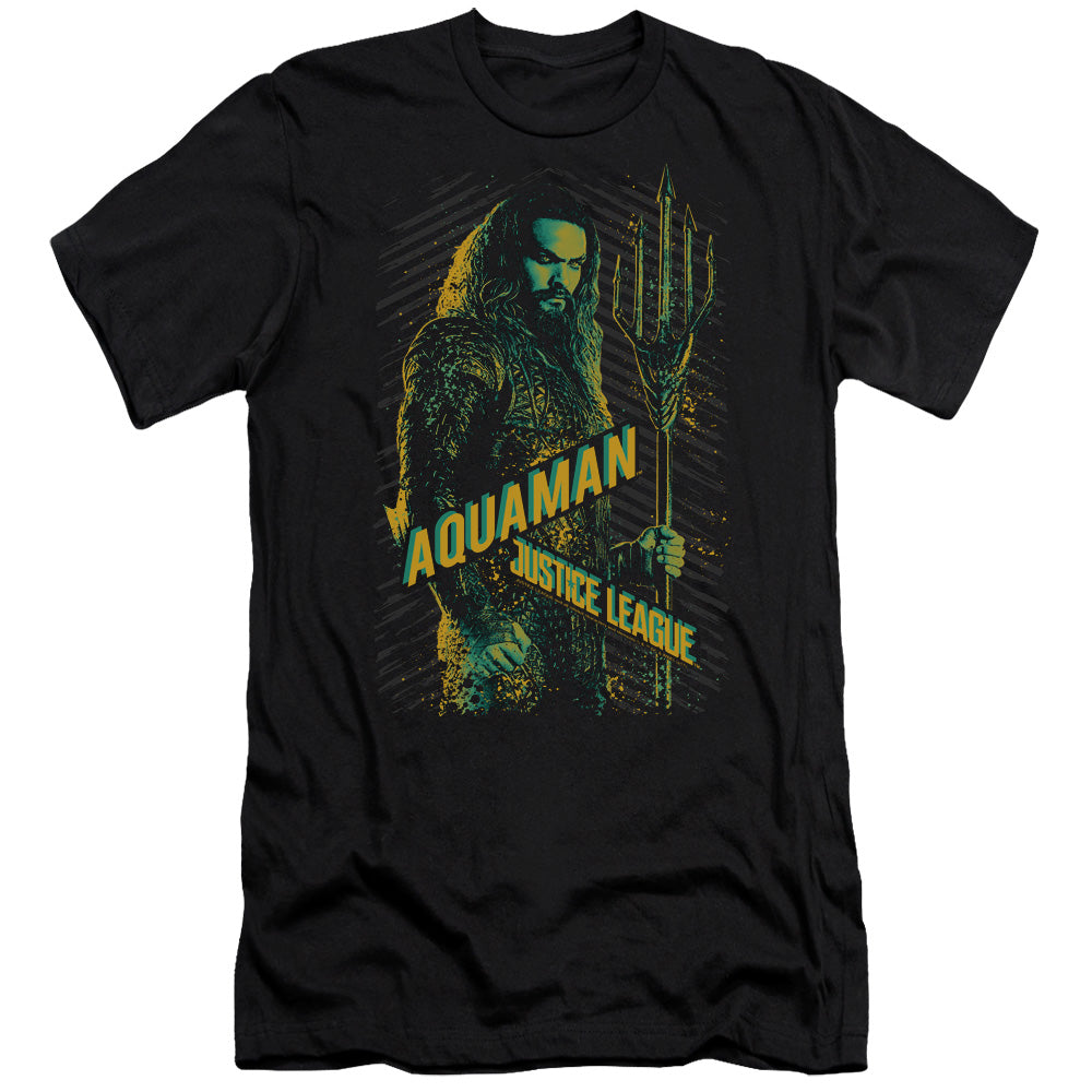 Justice League Movie Aquaman Premium Bella Canvas Slim Fit Mens T Shirt Black