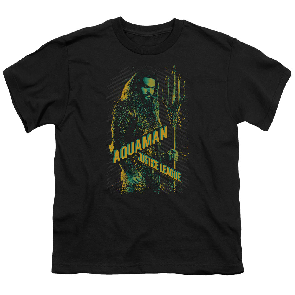 Justice League Movie Aquaman Kids Youth T Shirt Black