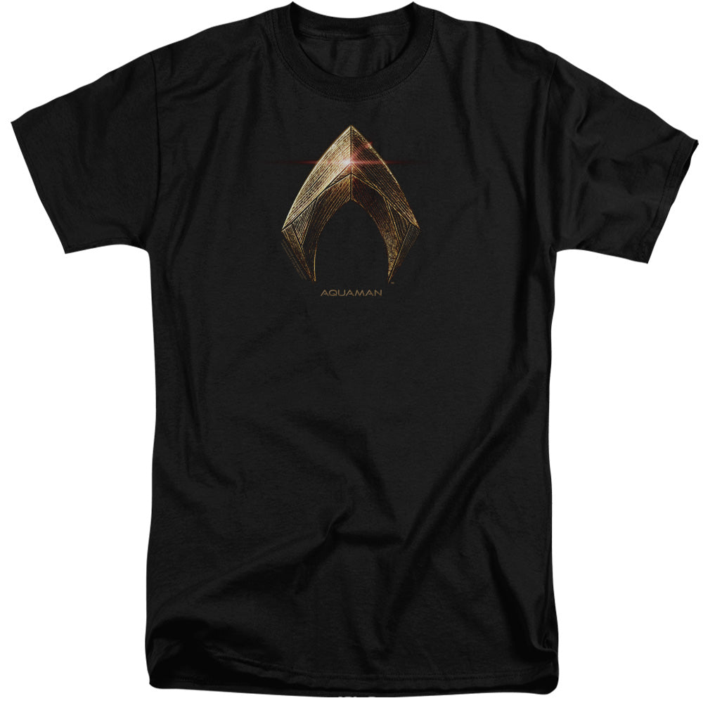 Justice League Movie Aquaman Logo Mens Tall T Shirt Black