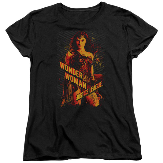 Justice League Movie Wonder Woman Womens T Shirt Black