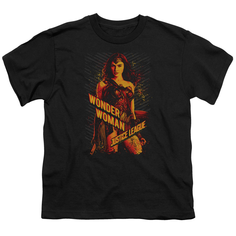 Justice League Movie Wonder Woman Kids Youth T Shirt Black