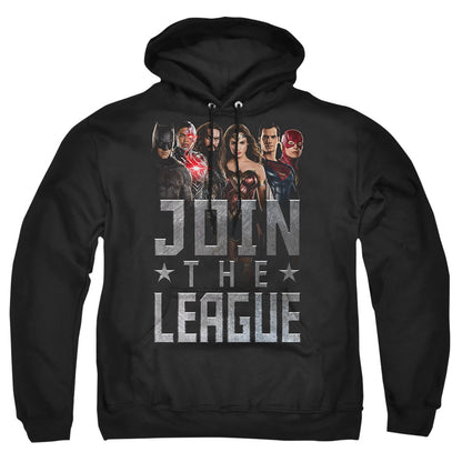Justice League Movie Join The League Mens Hoodie Black Officially Licensed