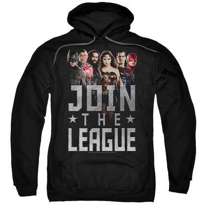 Justice League Movie Join the League Mens Hoodie Black