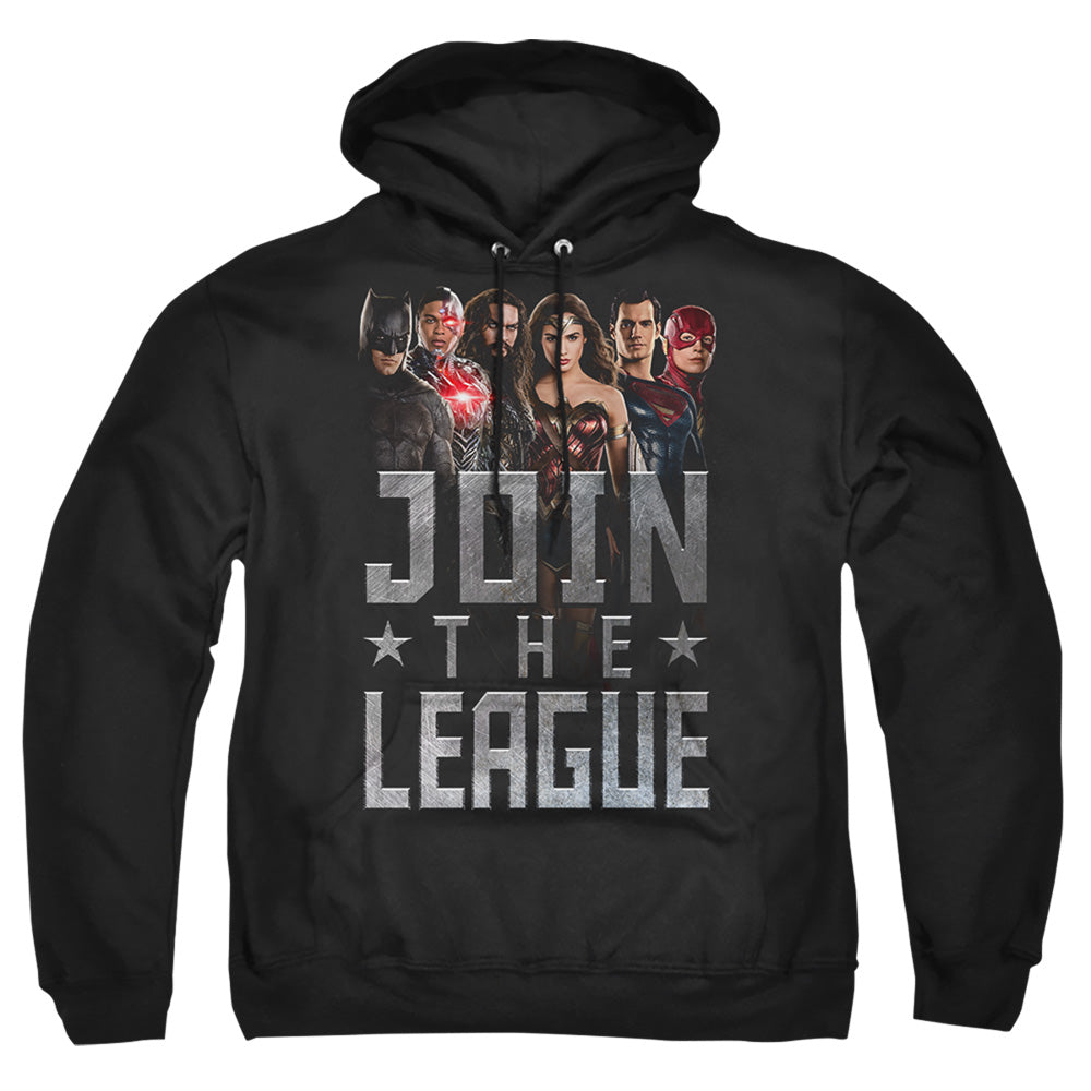 Justice League Movie Join The League Mens Hoodie Black Officially Licensed