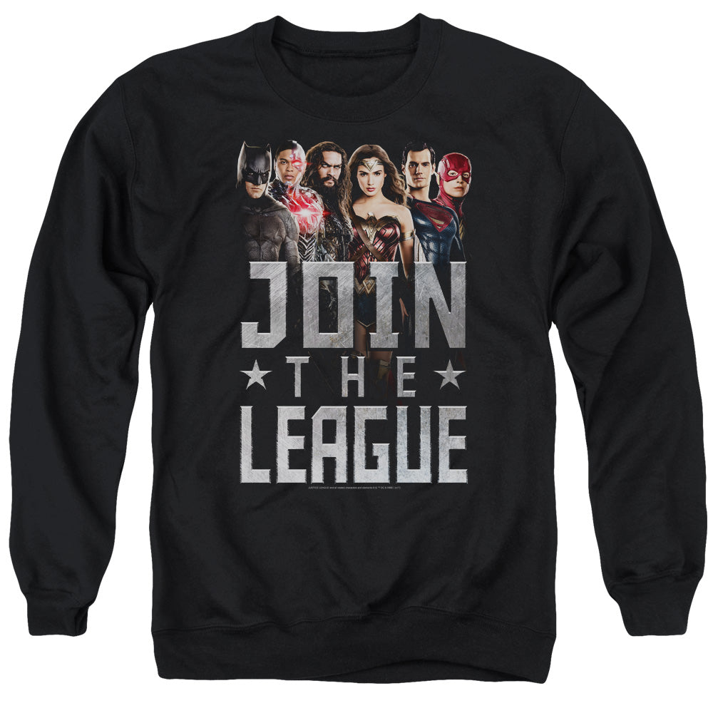 Justice League Movie Join the League Mens Crewneck Sweatshirt Black