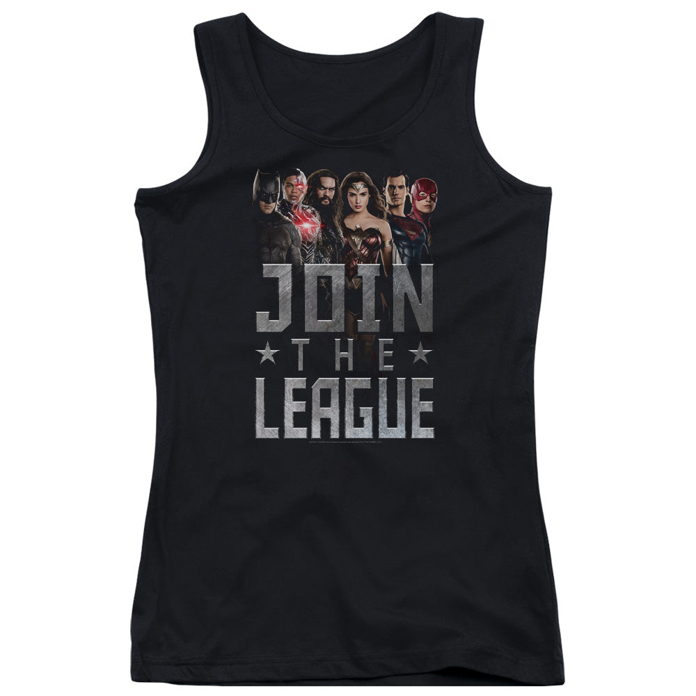 Justice League Movie Join the League Womens Tank Top Shirt Black