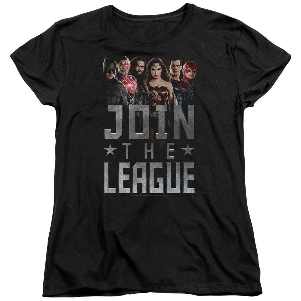 Justice League Movie Join the League Womens T Shirt Black