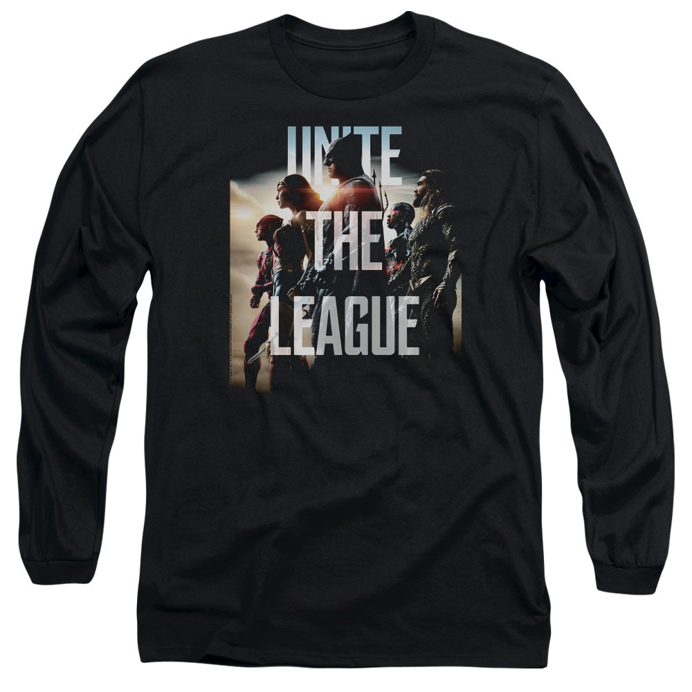 Justice League Movie Dawn Mens Long Sleeve Shirt Black