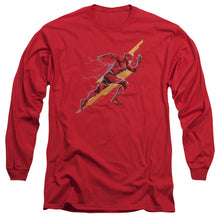 Load image into Gallery viewer, Justice League Movie Flash Forward Mens Long Sleeve Shirt Red