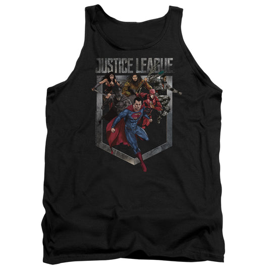 Justice League Movie Charge Mens Tank Top Shirt Black