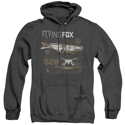 Justice League Movie Flying Fox Mens Heather Hoodie Black Officially Licensed