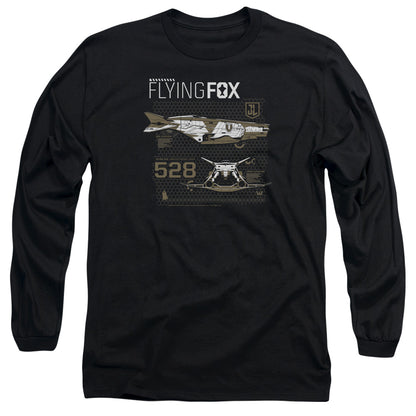 Justice League Movie Flying Fox Mens Long Sleeve Shirt Black