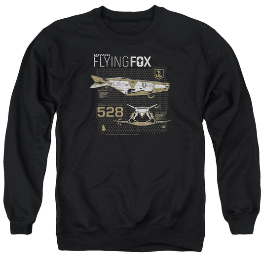 Justice League Movie Flying Fox Mens Crewneck Sweatshirt Black