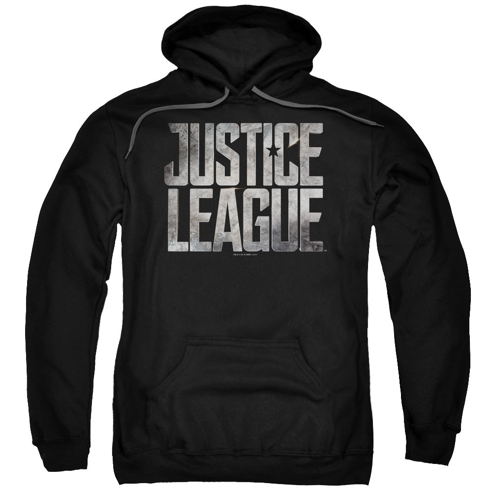 Justice League Movie Metal Logo Mens Hoodie Black