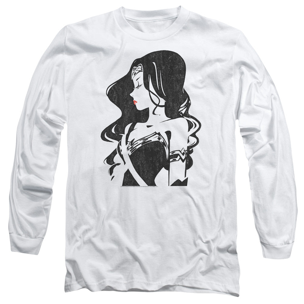Justice League Movie Profile Mens Long Sleeve Shirt White
