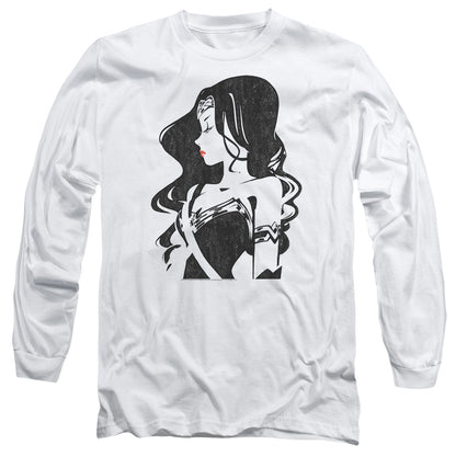 Justice League Movie Profile Mens Long Sleeve Shirt White