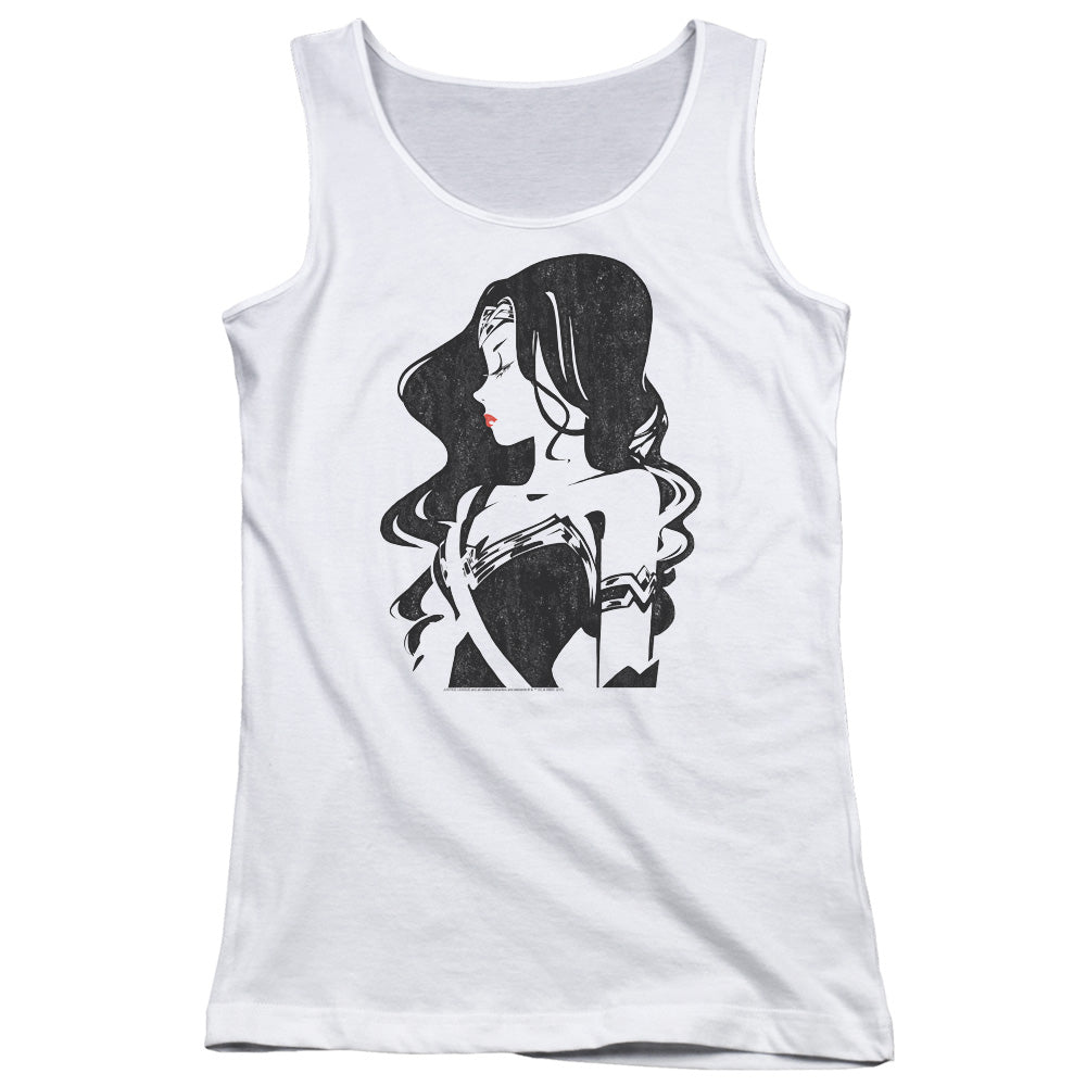 Justice League Movie Profile Womens Tank Top Shirt White