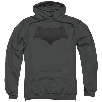 Justice League Movie Batman Logo Mens Hoodie Charcoal