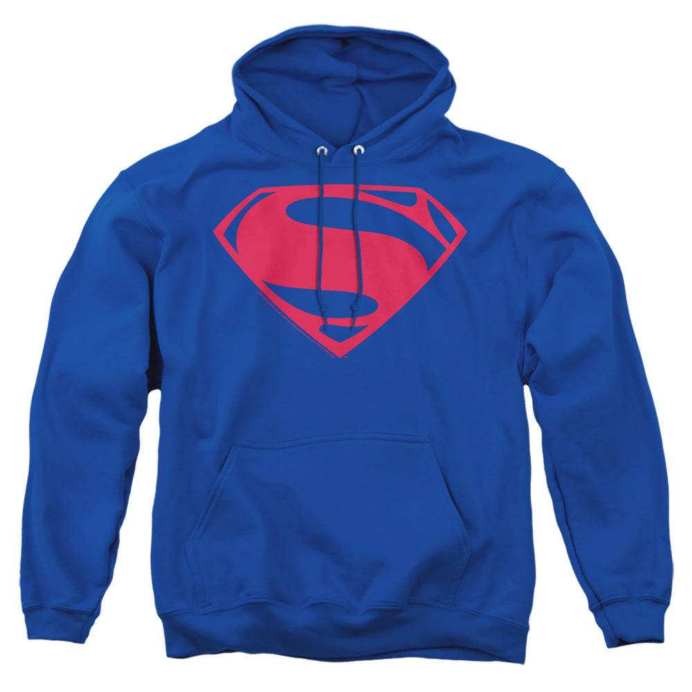 Justice League Movie Superman Solid Color Mens Hoodie Royal Blue