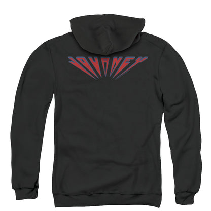 Journey Perspective Logo Back Print Zipper Mens Hoodie Black