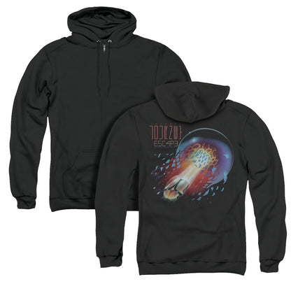 Journey Escape Back Print Zipper Mens Hoodie Black