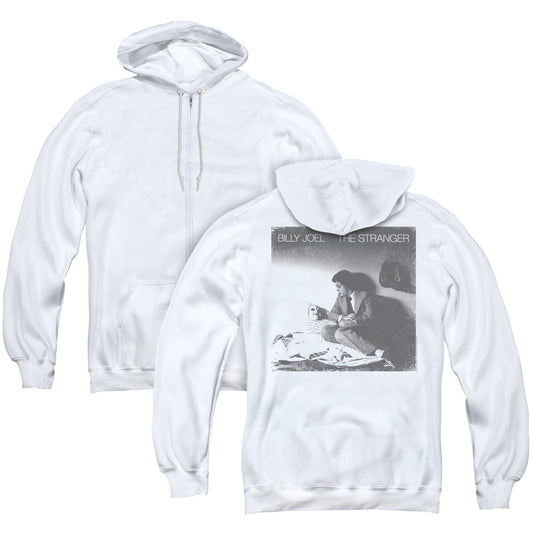 Billy Joel The Stranger Back Print Zipper Mens Hoodie White