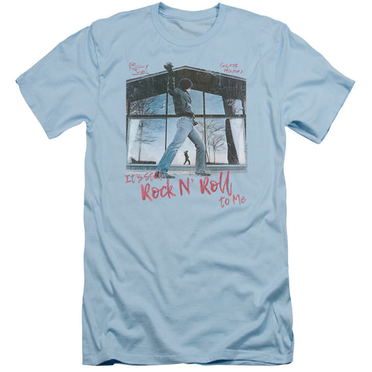 Billy Joel Glass Houses Slim Fit Mens T Shirt Light Blue