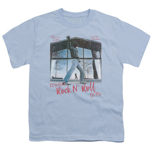Billy Joel Glass Houses Kids Youth T Shirt Light Blue
