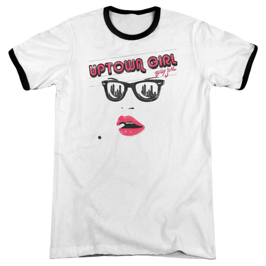 Billy Joel Uptown Girl Heather Ringer Mens T Shirt White