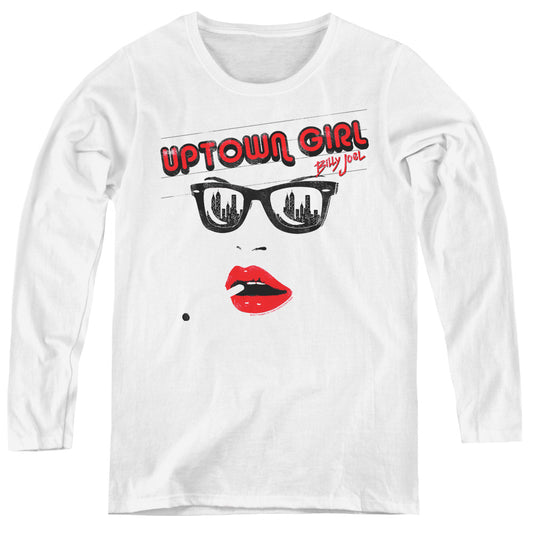 Billy Joel Uptown Girl Womens Long Sleeve Shirt White