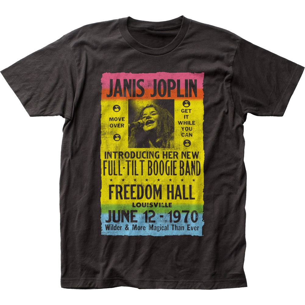 Janis Joplin Freedom Hall Mens T Shirt Black
