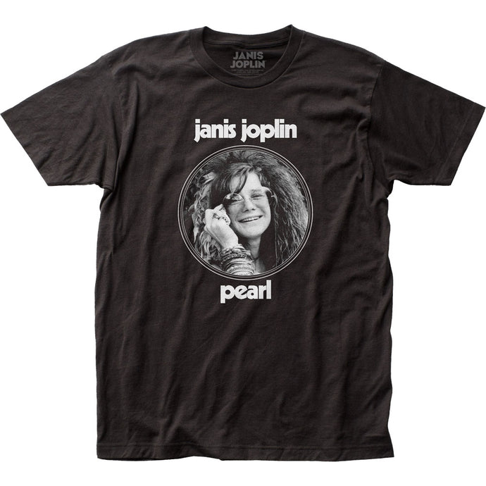Janis Joplin Pearl Mens T Shirt Black