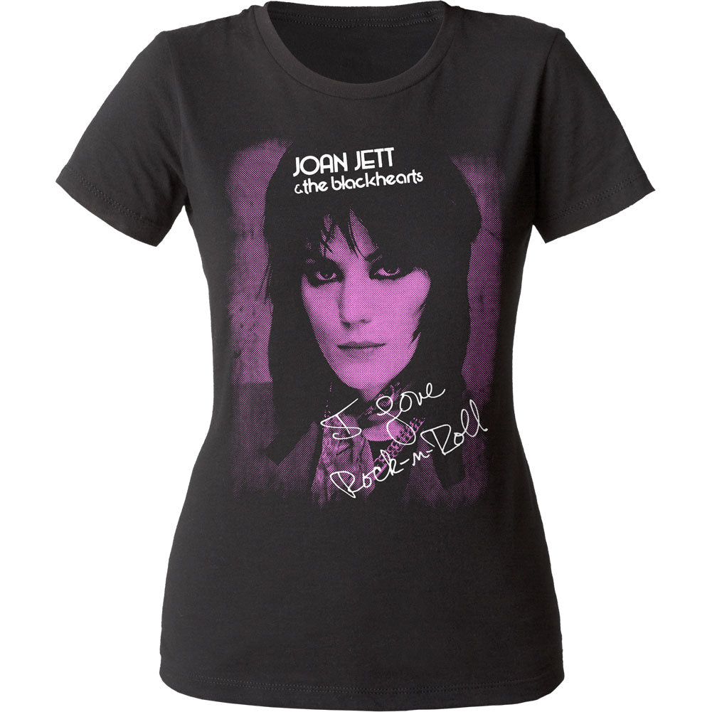 Joan Jett I Love Rock N Roll Womens T Shirt Black