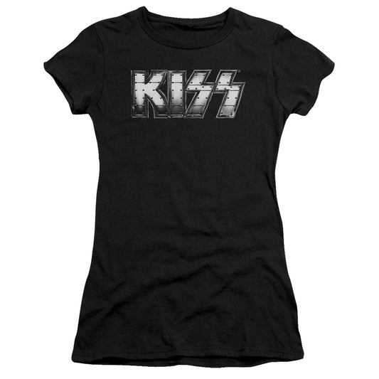 KISS Heavy Metal Junior Sheer Cap Sleeve Womens T Shirt Black