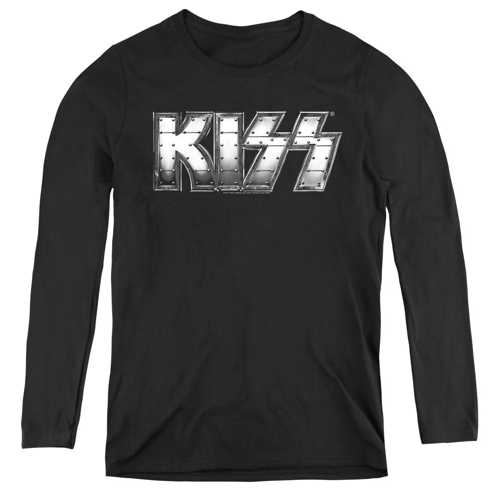 KISS Heavy Metal Womens Long Sleeve Shirt Black