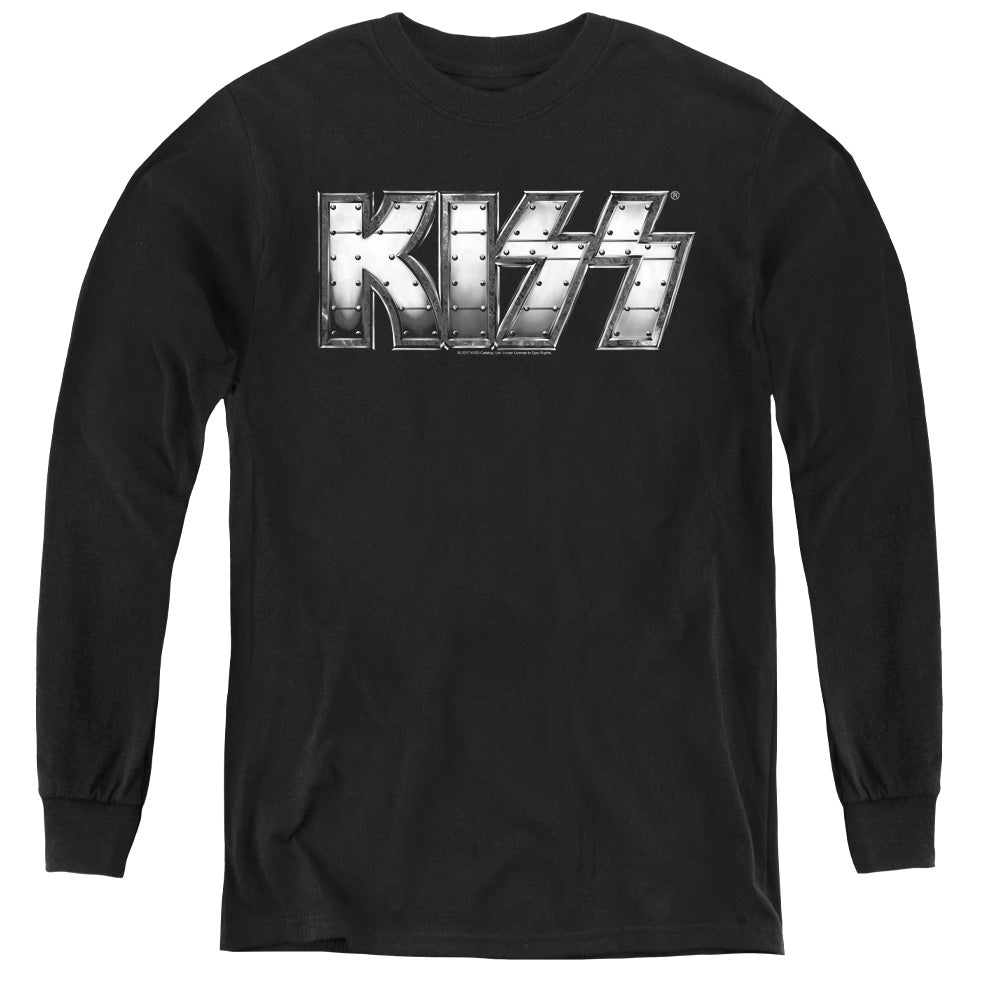 KISS Heavy Metal Long Sleeve Kids Youth T Shirt Black